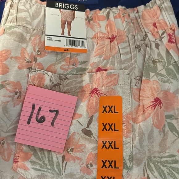 Briggs Ladies' Linen Blend Floral Shorts Pull-On Size XXL NWT - Picture 12 of 12